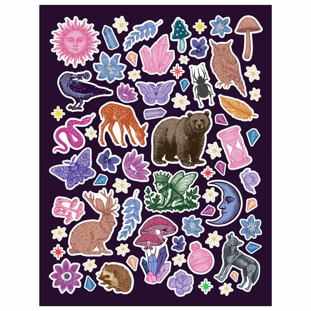 Art Maker Decorative Sticker Colouring Book - Enchanted Forest