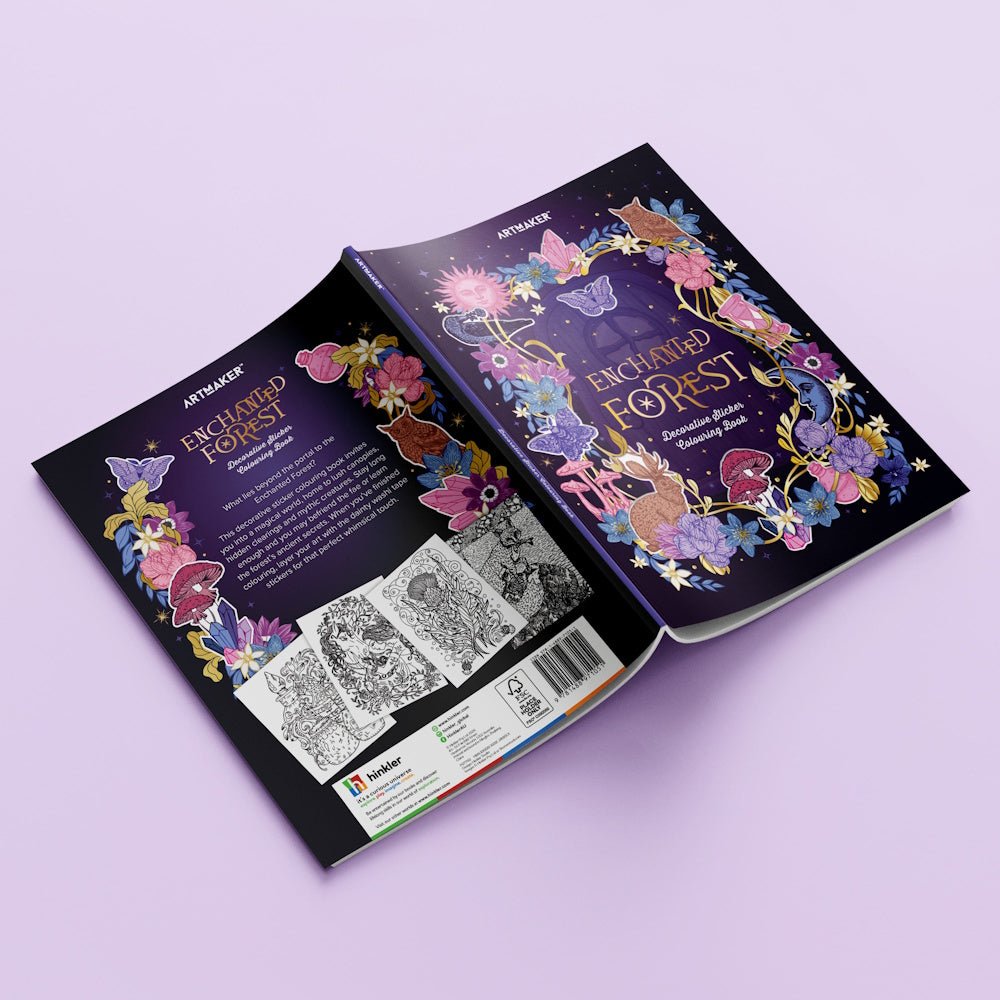 Art Maker Decorative Sticker Colouring Book - Enchanted Forest