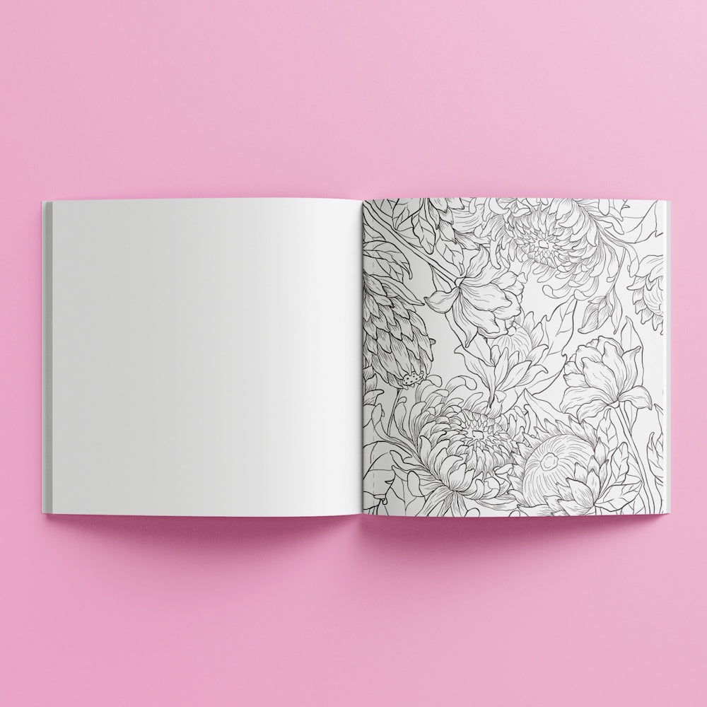 Art Maker Creative Colouring Book - Blooms