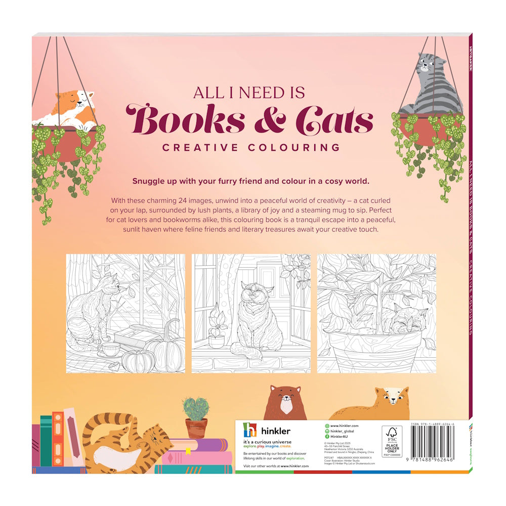 Art Maker Creative Colouring - Books & Cats