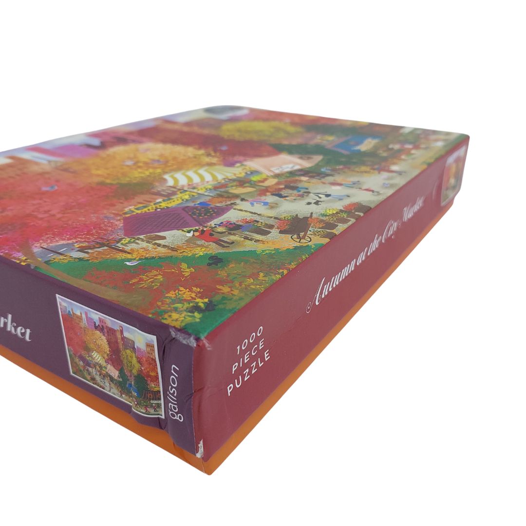 Galison 1000 Piece Jigsaw Puzzle - Autumn at the City Market (Damaged Box)