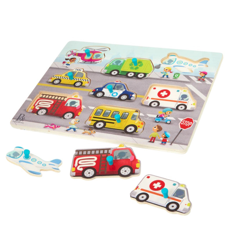 B. Wooden Puzzle - Transportation Vehicles