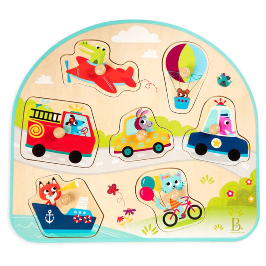 B. Wooden Puzzle - Vehicles On The Go!