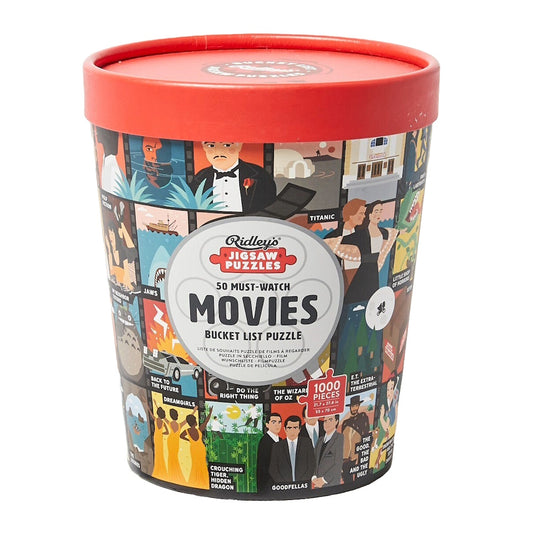 50 Must-Watch Movies Bucket List 1000 Piece Puzzle