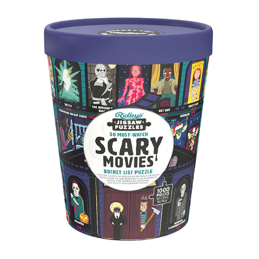 50 Must-Watch Scary Movies Bucket List 1000 Piece Puzzle