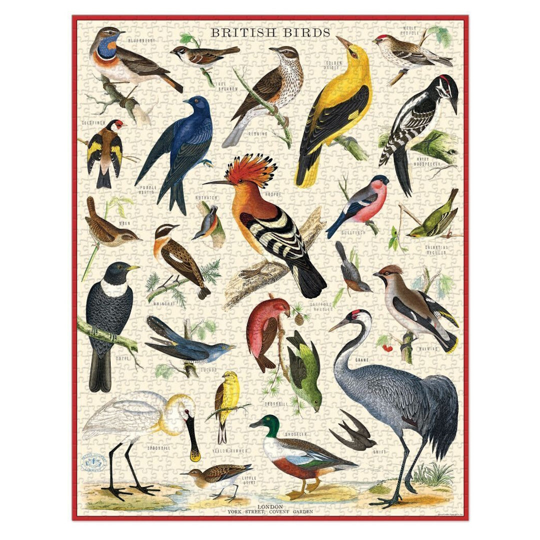 Cavallini 1000 Piece Jigsaw Puzzle - British Birds