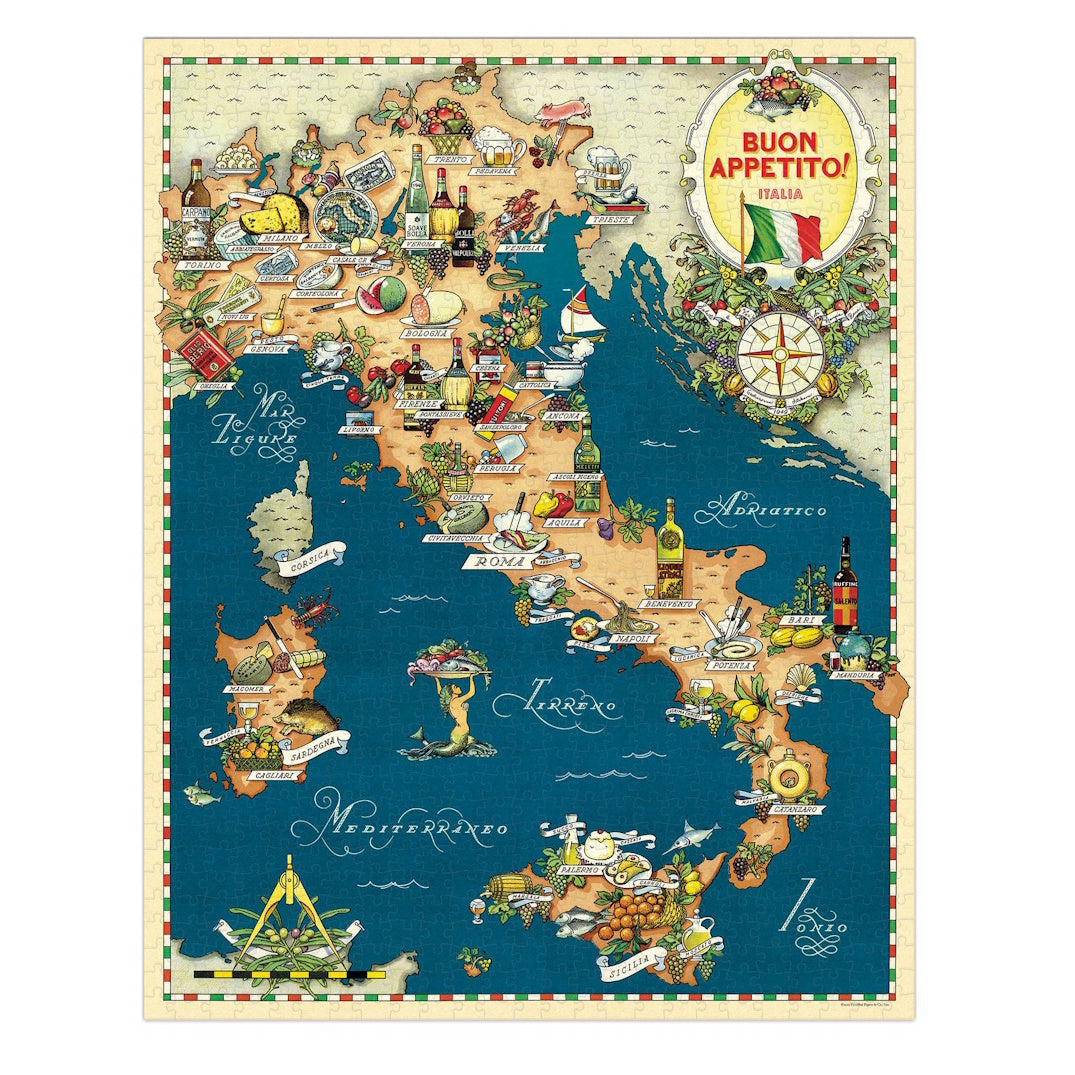 Cavallini 1000 Piece Jigsaw Puzzle - Buon Appetito!