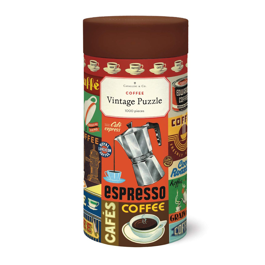 Cavallini 1000 Piece Jigsaw Puzzle - Coffee