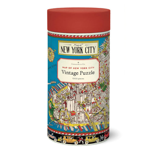 Cavallini 1000 Piece Jigsaw Puzzle - Map of New York