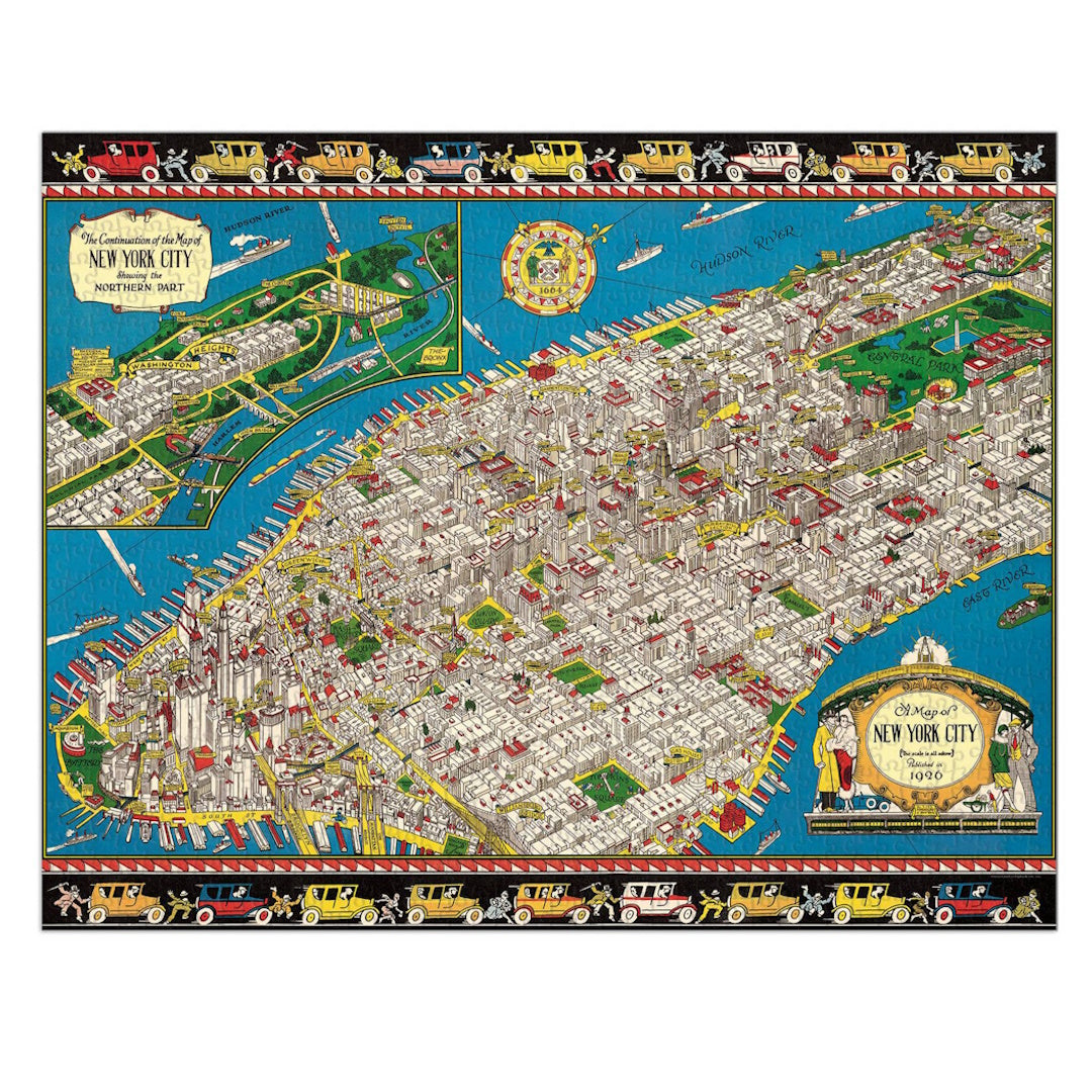 Cavallini 1000 Piece Jigsaw Puzzle - Map of New York