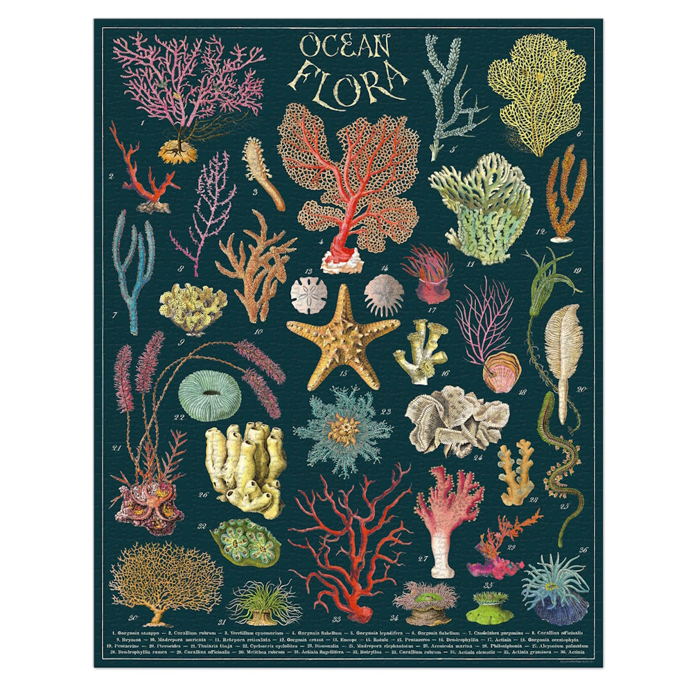 Cavallini 1000 Piece Jigsaw Puzzle - Ocean Flora