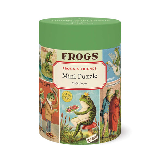 Cavallini 240 Piece Mini Jigsaw Puzzle - Frogs & Friends