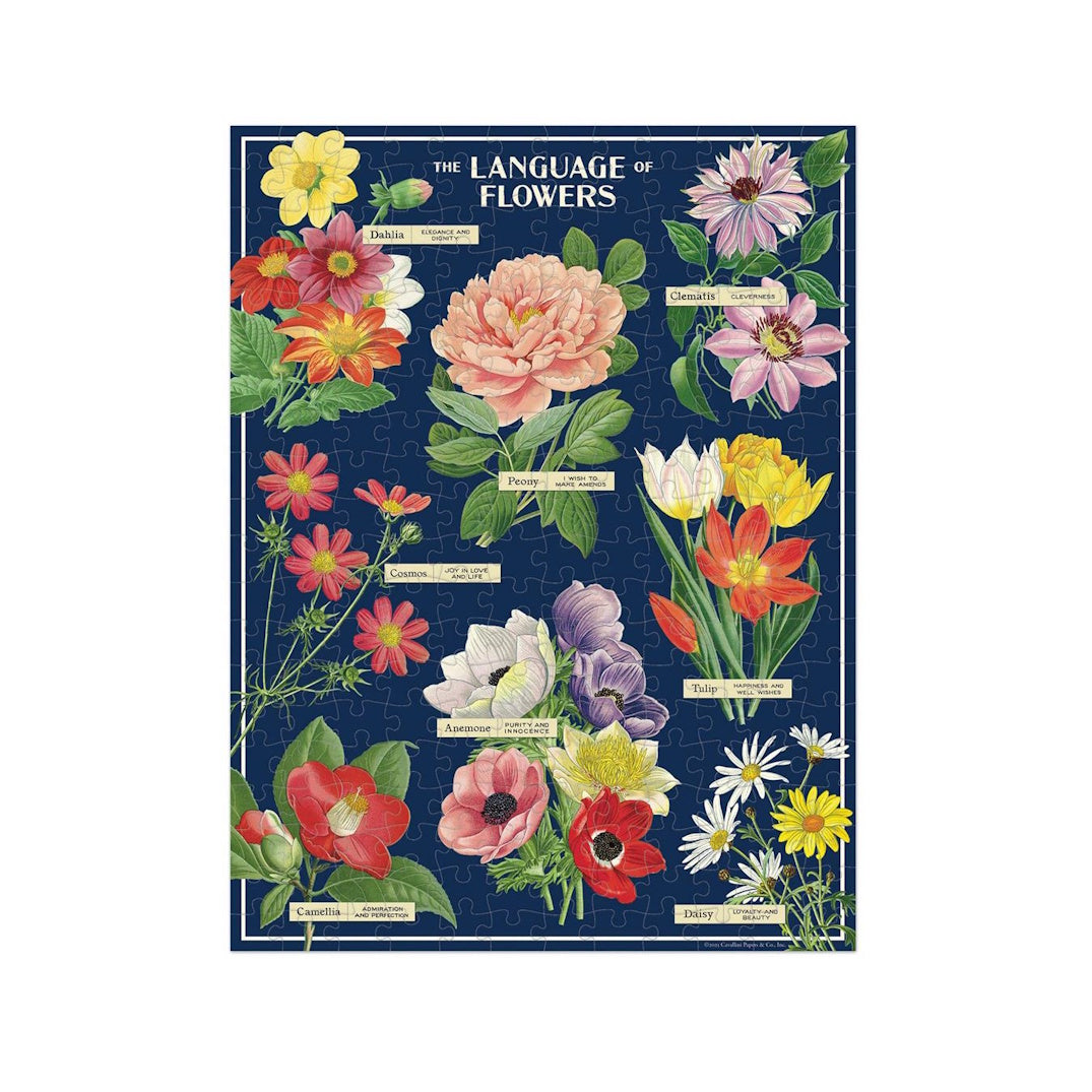 Cavallini 240 Piece Mini Jigsaw Puzzle - Language of Flowers