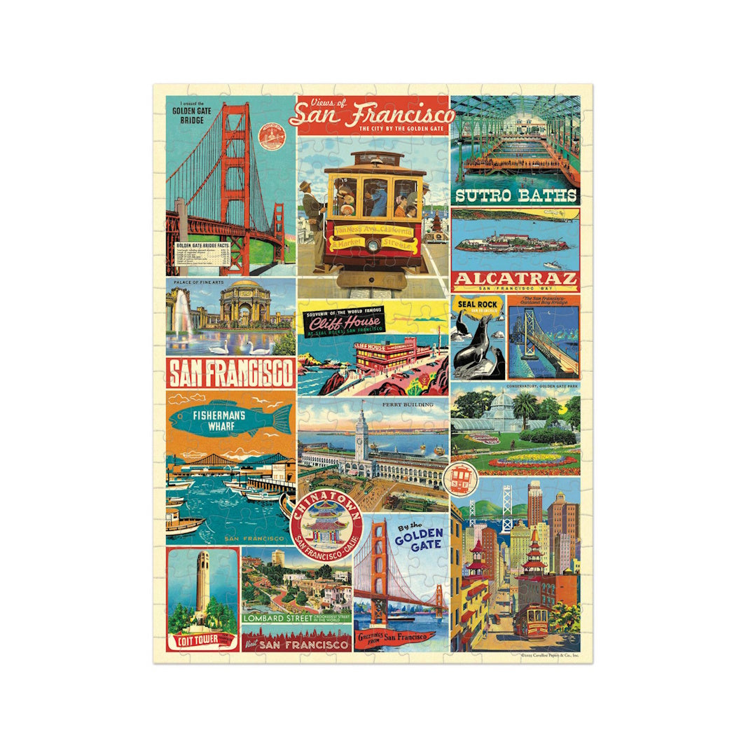 Cavallini 240 Piece Mini Jigsaw Puzzle - San Francisco