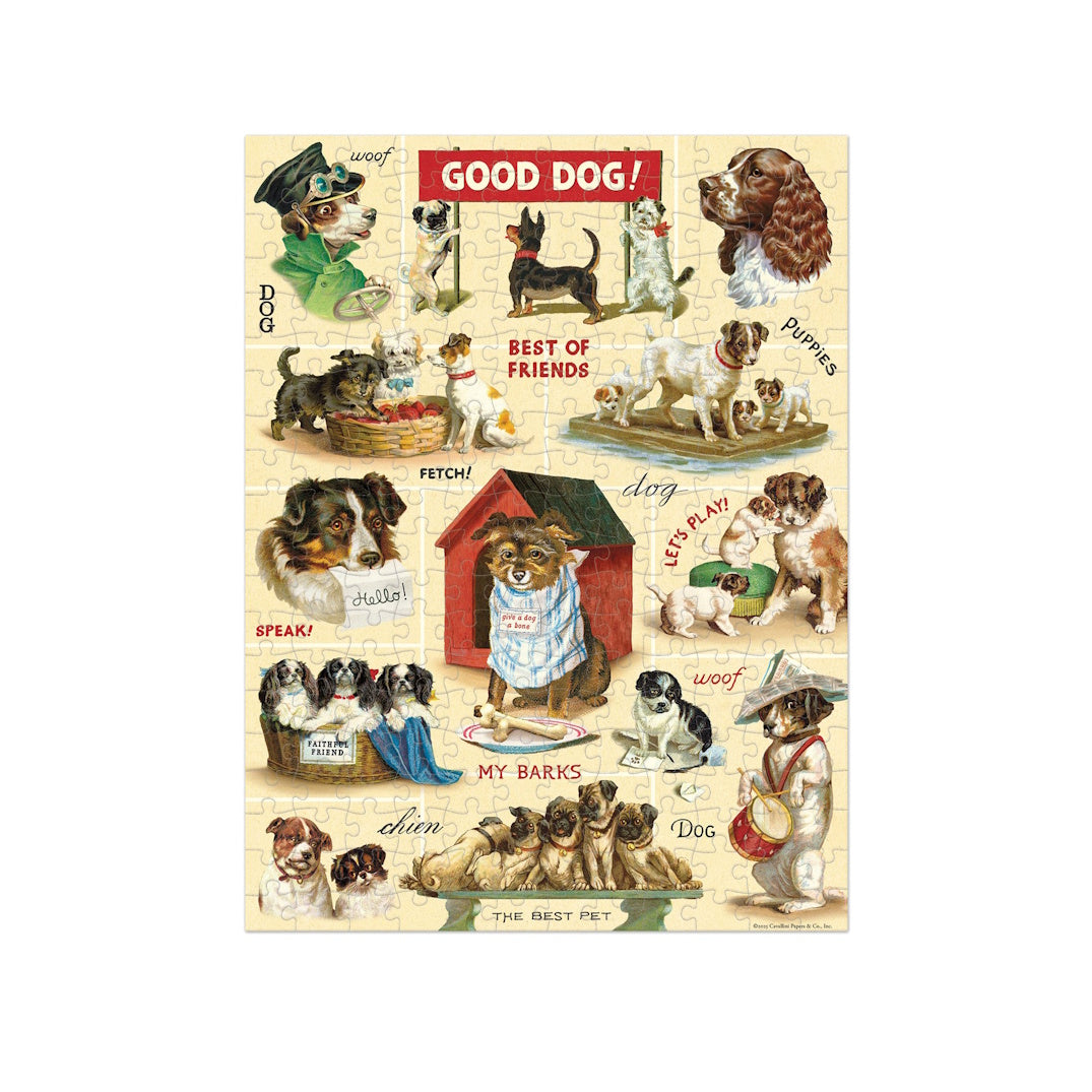 Cavallini 240 Piece Mini Jigsaw Puzzle - Vintage Dogs
