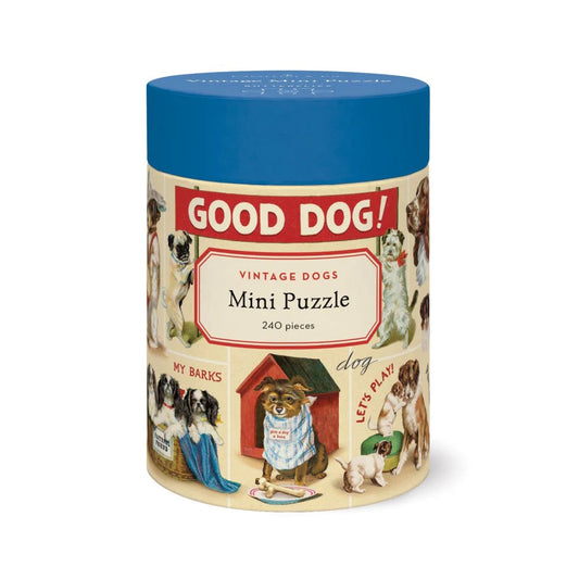 Cavallini 240 Piece Mini Jigsaw Puzzle - Vintage Dogs