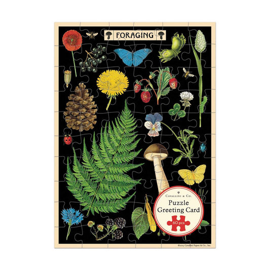 Cavallini Greeting Card Puzzle - Foraging