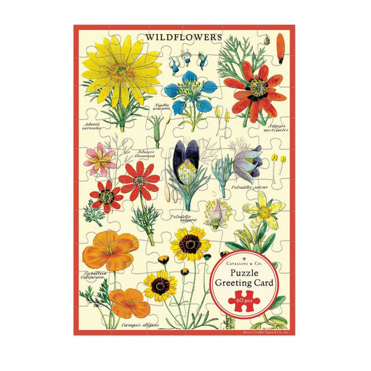 Cavallini Greeting Card Puzzle - Wildflowers