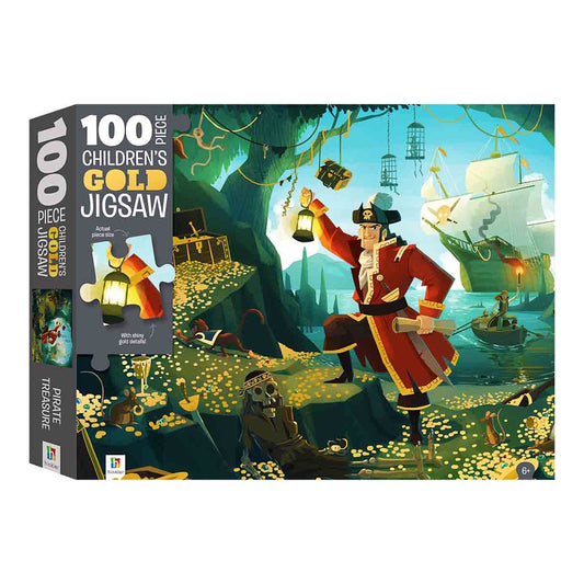 Pirate Treasure 100 Piece Children's Gold Jigsaw Puzzle