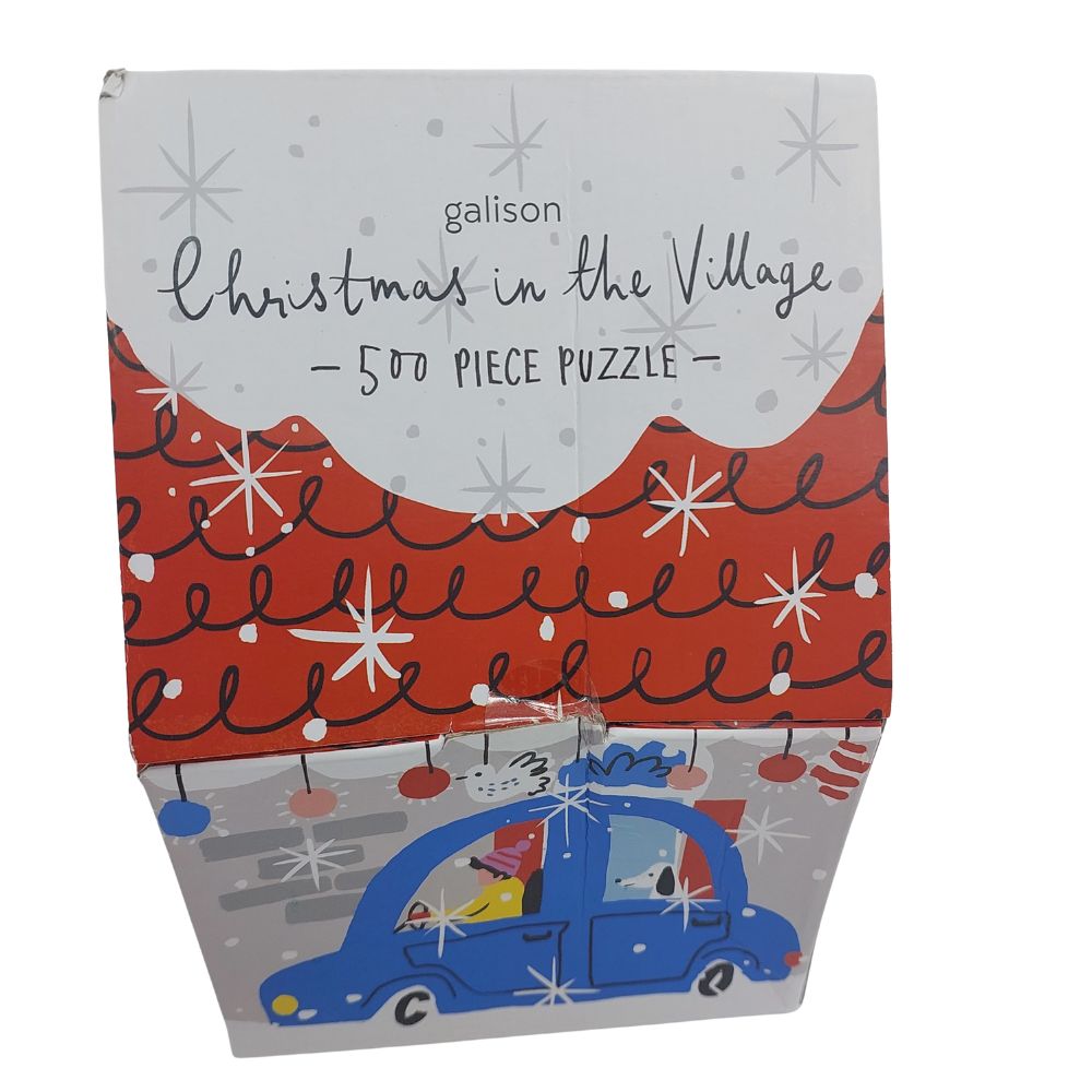 Christmas in the Village 500 Piece House Puzzle (Damaged Box)