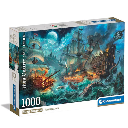 Clementoni 1000 Piece Jigsaw Puzzle - Pirates Battle