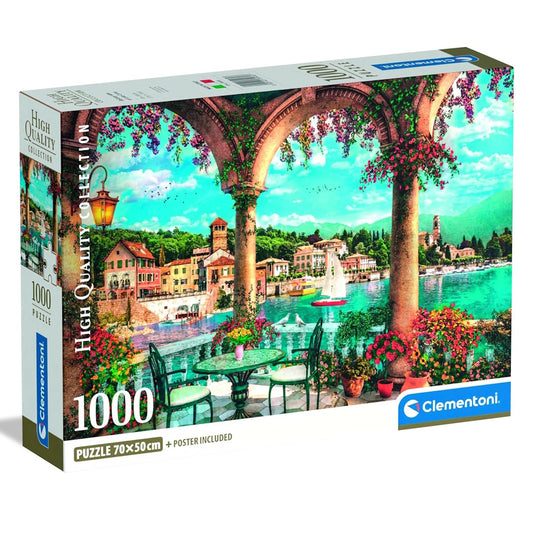 Clementoni 1000 Piece Puzzle - Balcony View of Lake Como