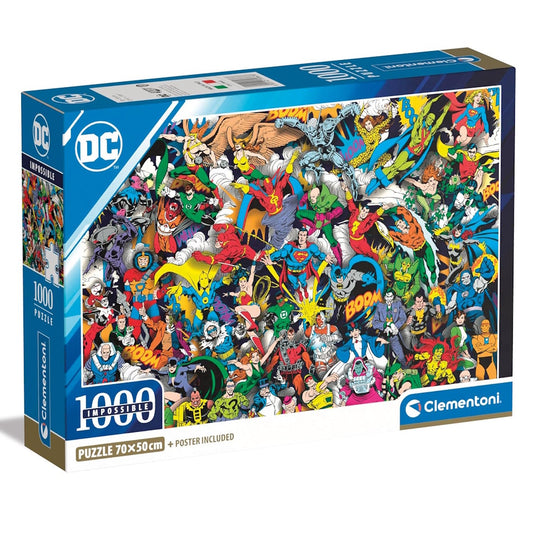 Clementoni 1000 Piece Impossible Puzzle - Justice League
