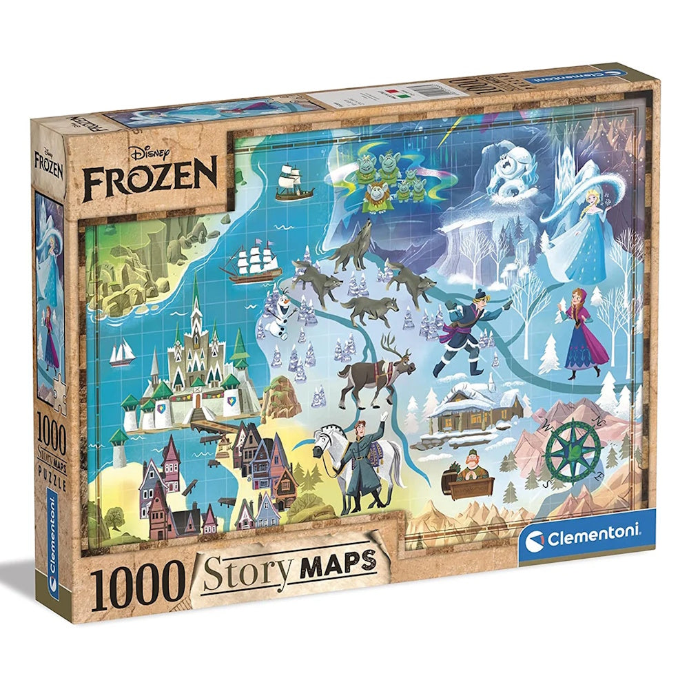 Clementoni 1000 Piece Jigsaw Puzzle - Disney Story Maps: Frozen