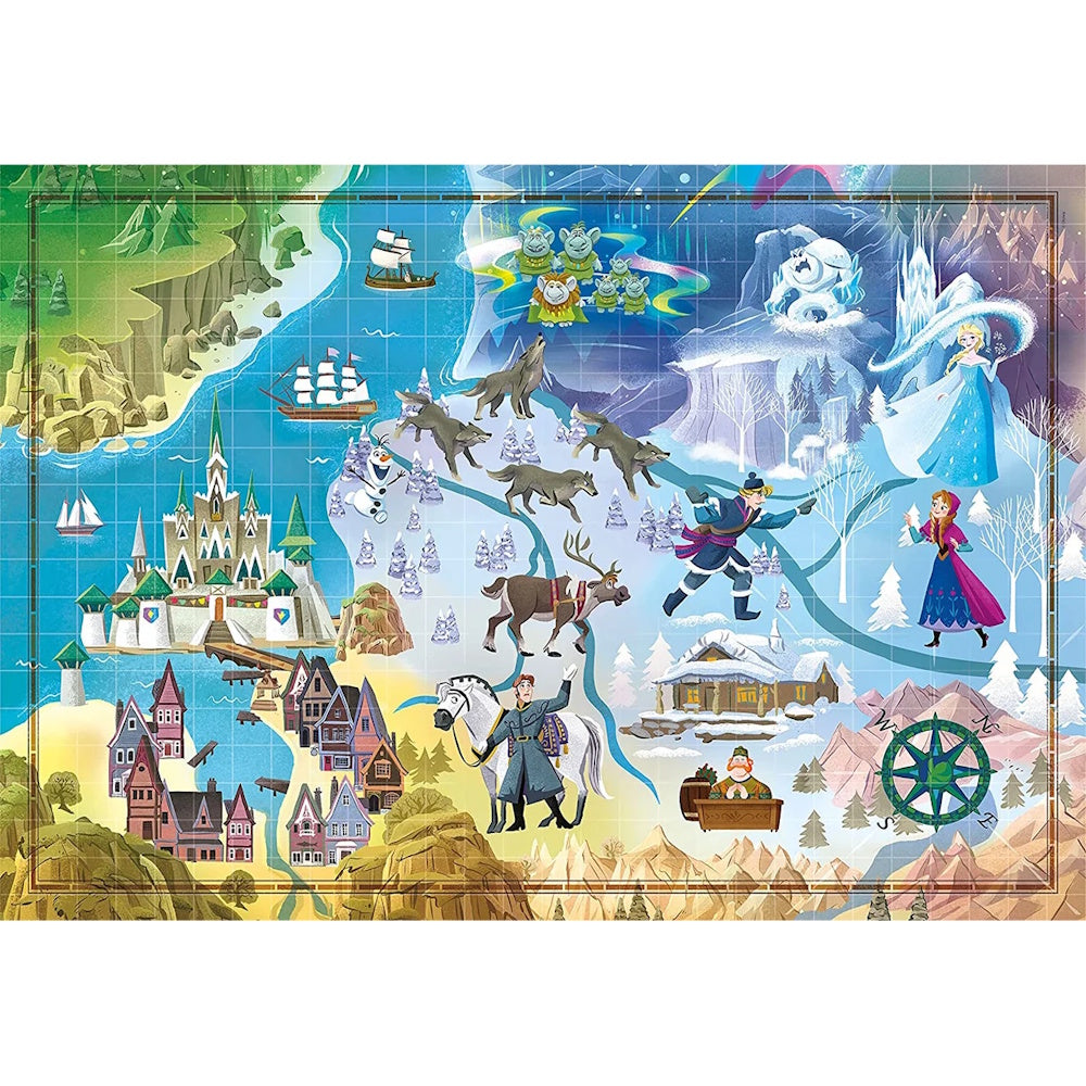 Clementoni 1000 Piece Jigsaw Puzzle - Disney Story Maps: Frozen