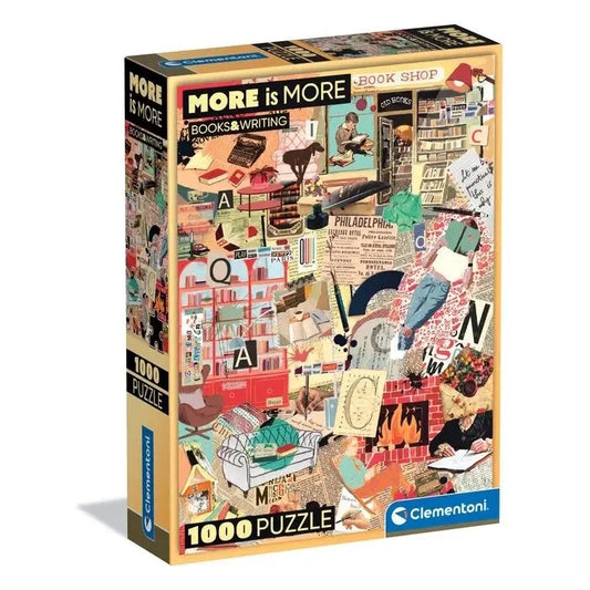 Clementoni 1000 Piece Puzzle - More is More: Books & Writing