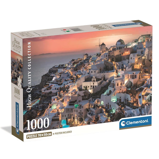 Clementoni 1000 Piece Jigsaw Puzzle - Shades of Santorini