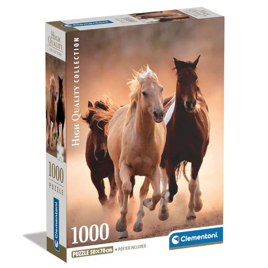 Clementoni 1000 Piece Jigsaw Puzzle - Running Horses