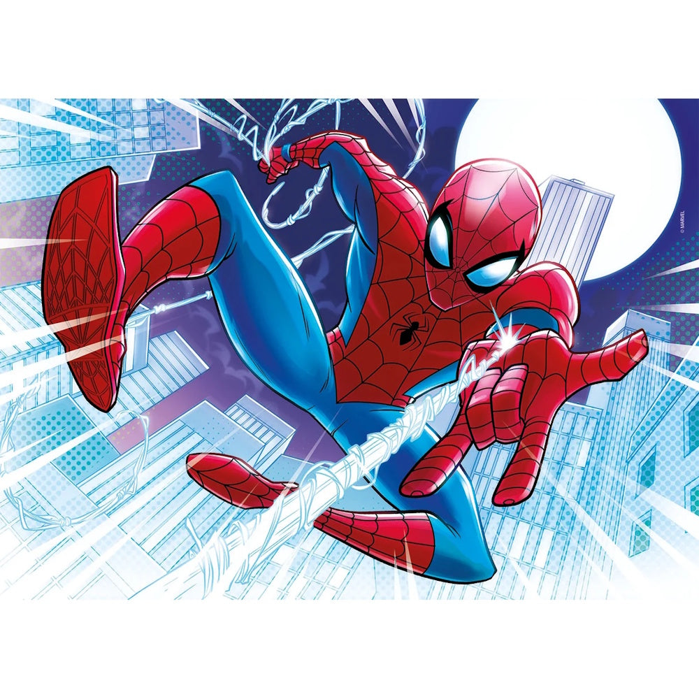 Clementoni Glowing Lights 104 Piece Puzzle - Marvel Spiderman