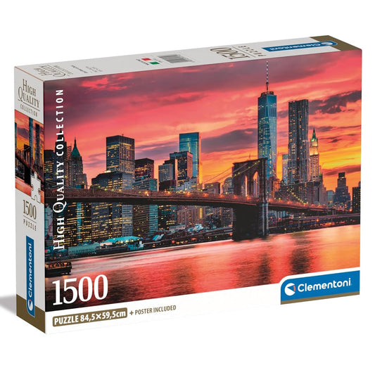 Clementoni 1500 Piece Jigsaw Puzzle - East River at Dusk