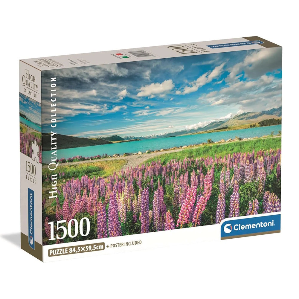 Clementoni 1500 Piece Jigsaw Puzzle - Lupins at Lake Tekapo