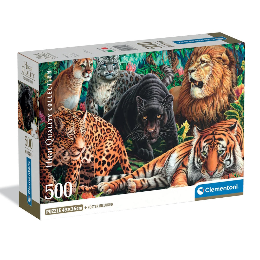 Clementoni 500 Piece Jigsaw Puzzle - Wild Cats