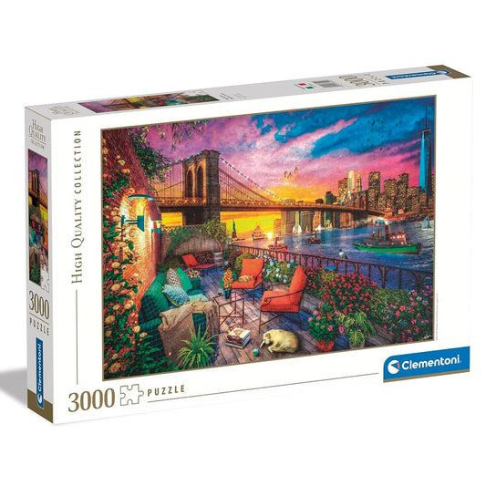 Clementoni 3000 Piece Jigsaw Puzzle - Manhattan Balcony Sunset