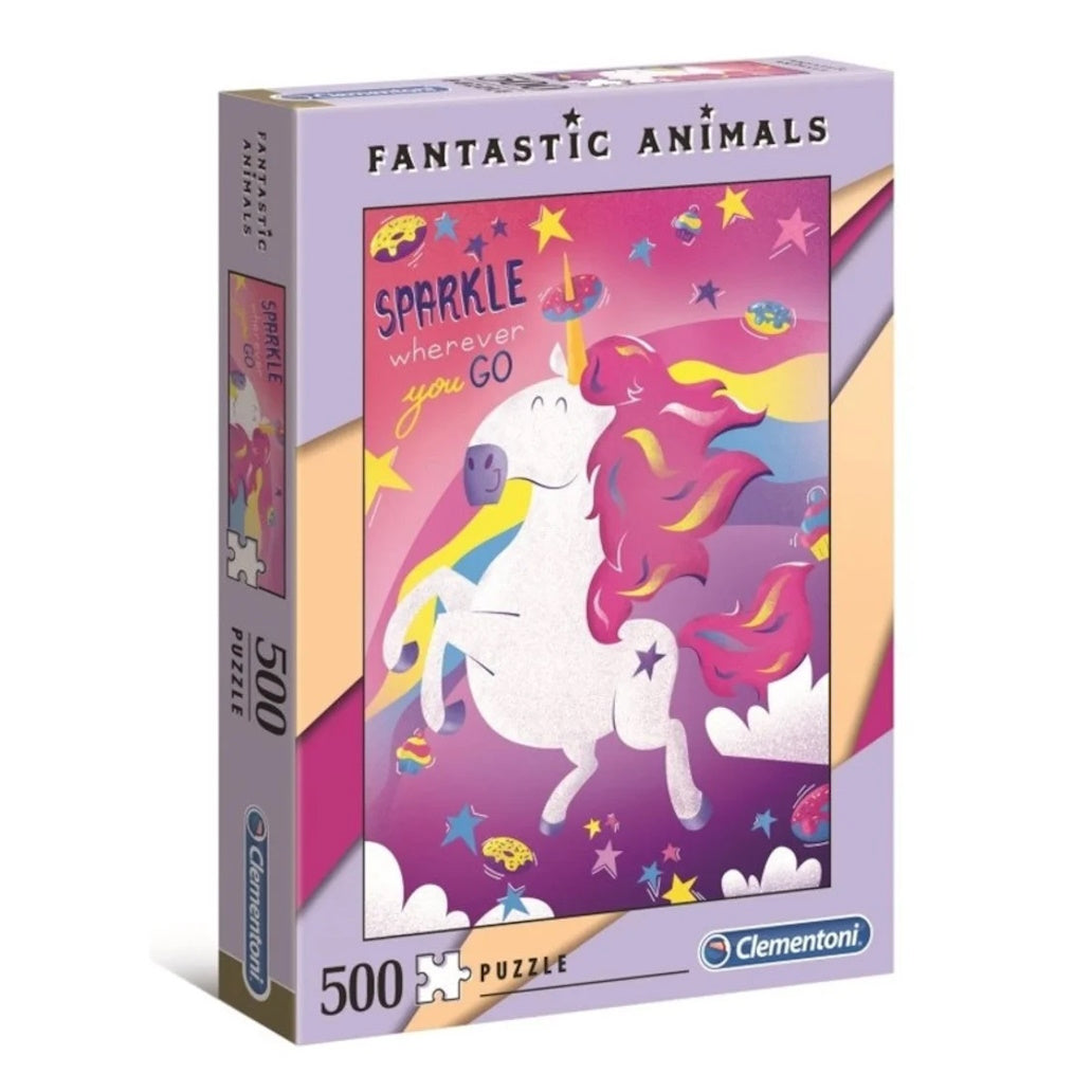 Clementoni 500 Piece Jigsaw Puzzle - Fantastic Animals Unicorns