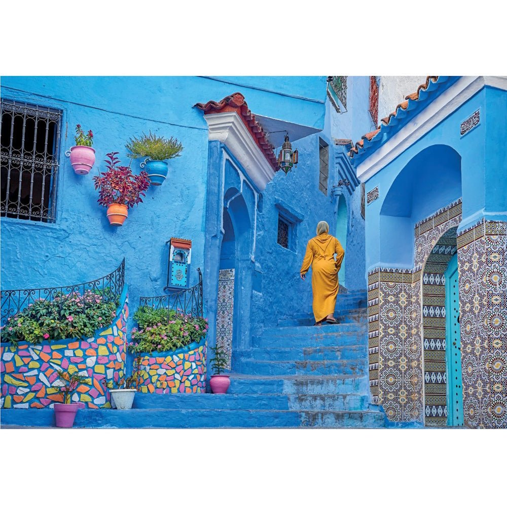 Clementoni 500 Piece Jigsaw Puzzle - Blue Street Of Chefchaouen