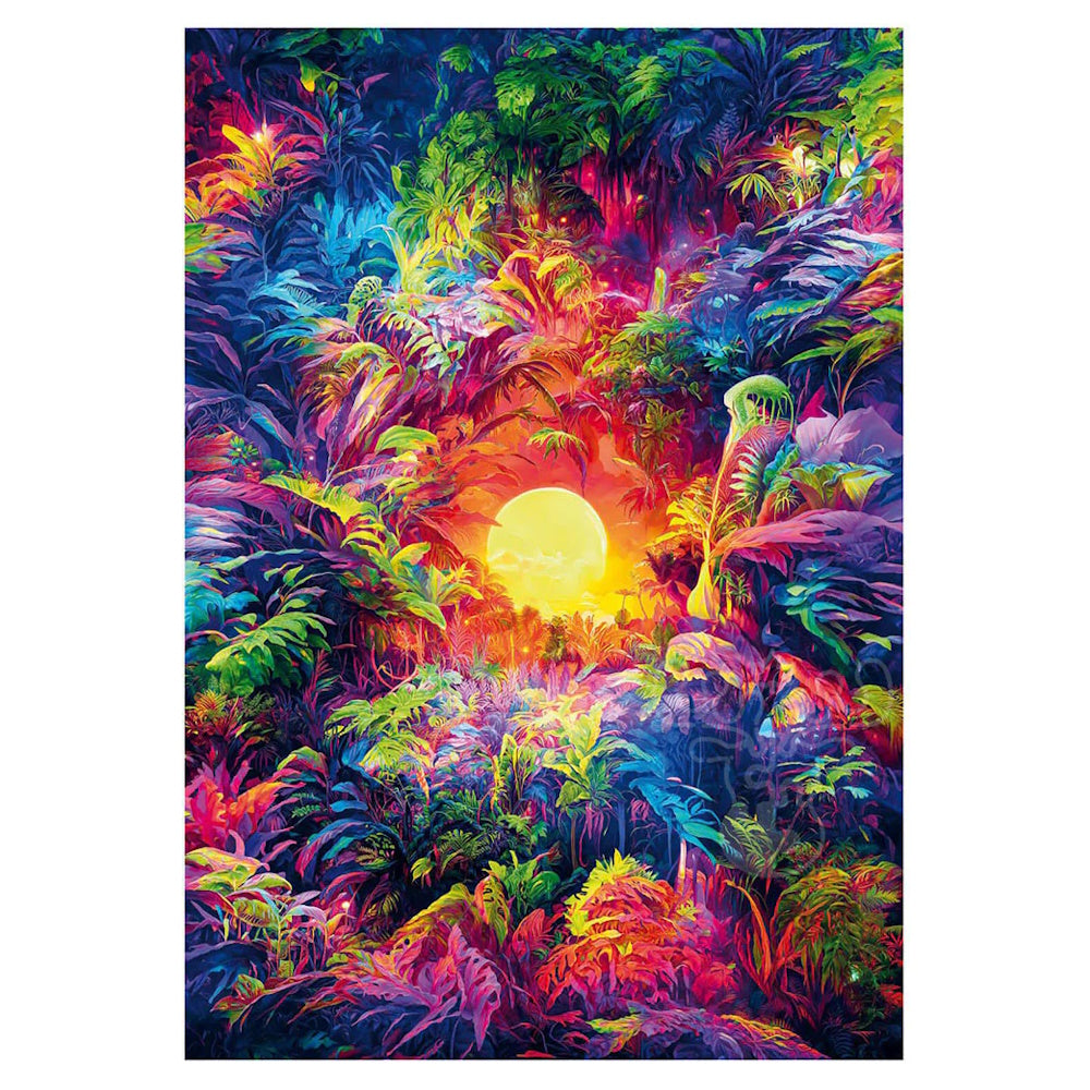 Clementoni 500 Piece Puzzle - Colour Boom Collection Psychedelic Jungle Sunrise