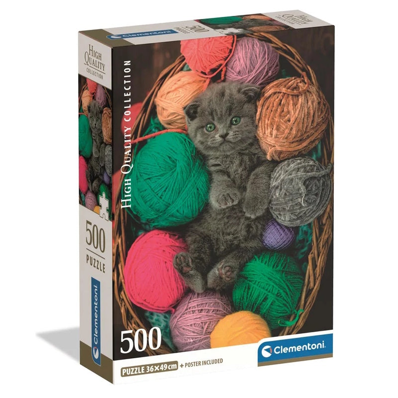 Clementoni 500 Piece Jigsaw Puzzle - Fluffy Kitten