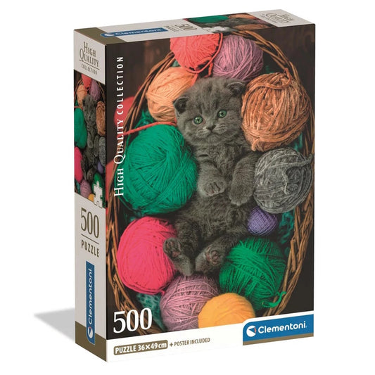 Clementoni 500 Piece Jigsaw Puzzle - Fluffy Kitten