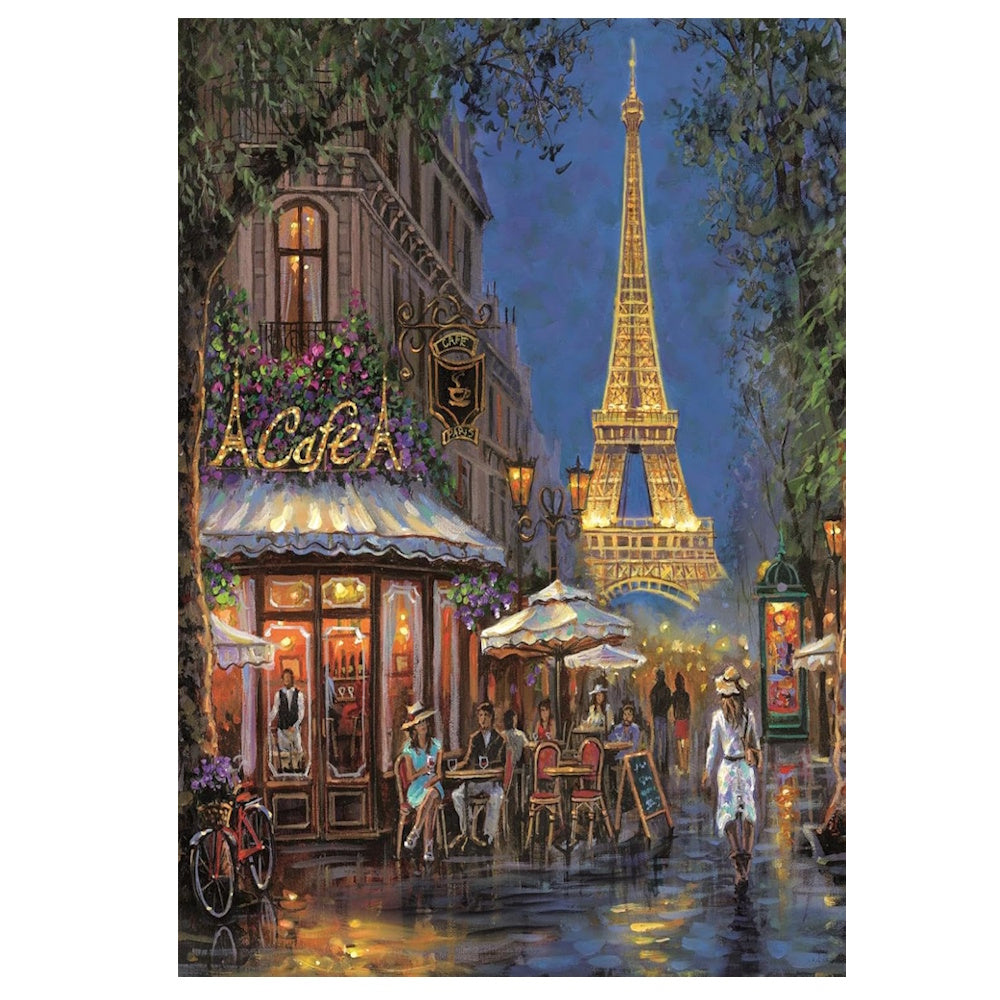 Clementoni 500 Piece Jigsaw Puzzle - Night at the Eiffel Cafe
