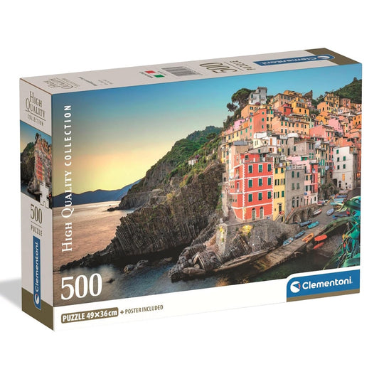 Clementoni 500 Piece Jigsaw Puzzle - Riomaggiore Coast