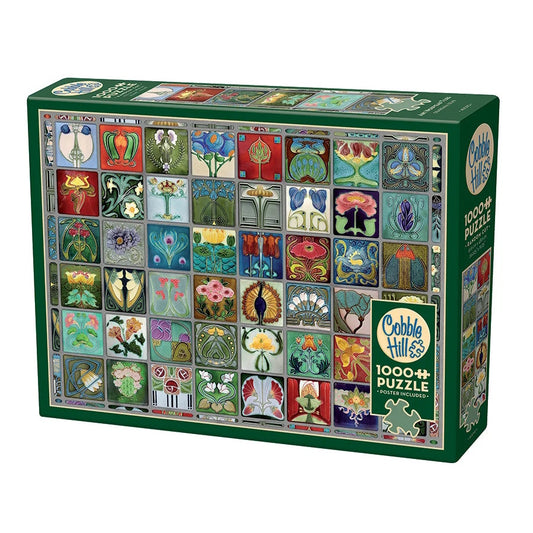 Cobble Hill 1000 Piece Puzzle - Art Nouveau Tiles