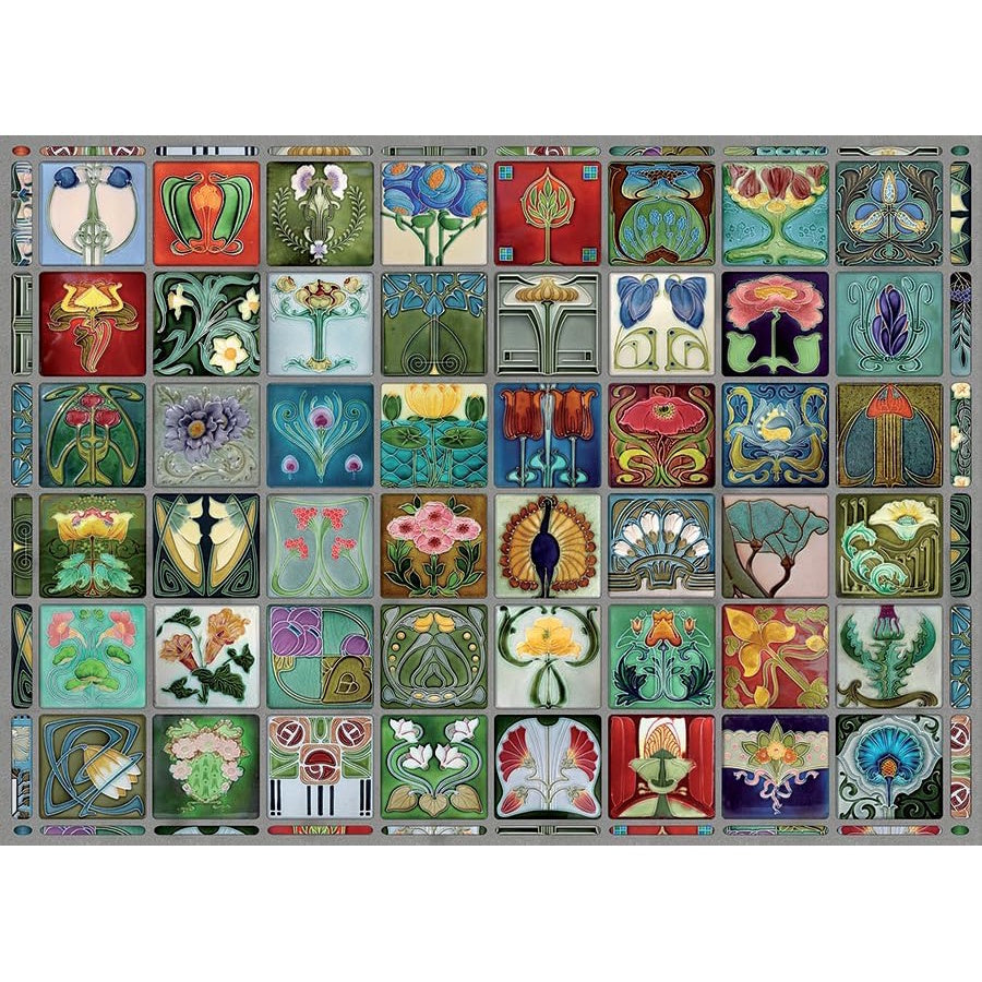 Cobble Hill 1000 Piece Puzzle - Art Nouveau Tiles