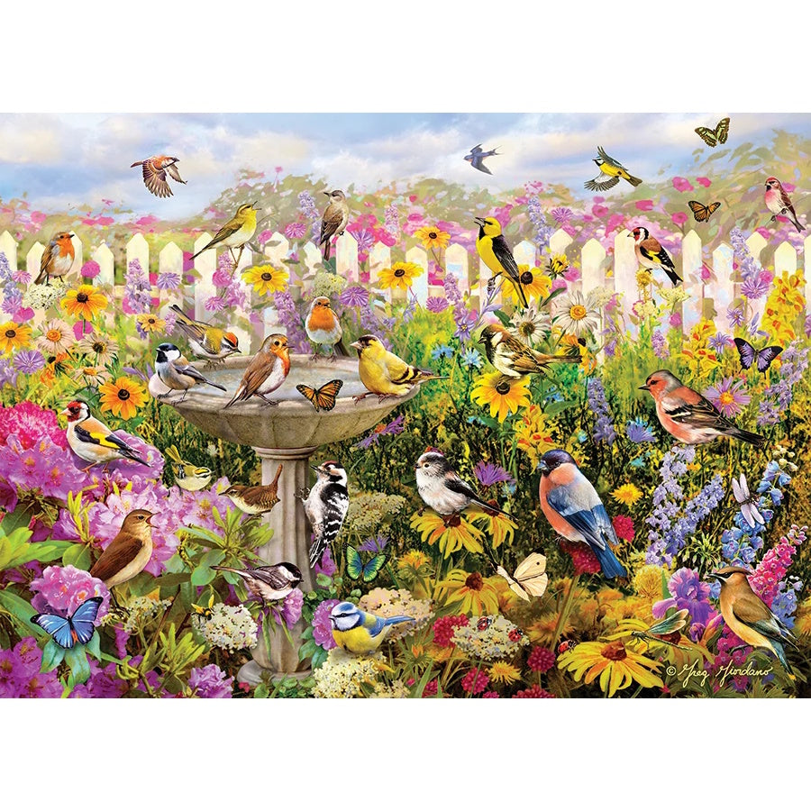Cobble Hill 1000 Piece Puzzle - Backyard Bird Bath