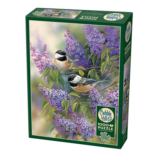 Cobble Hill 1000 Piece Puzzle - Chickadees and Lilacs