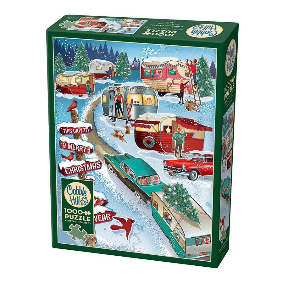 Cobble Hill 1000 Piece Puzzle - Christmas Campers