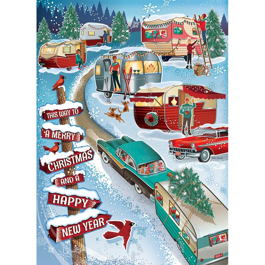 Cobble Hill 1000 Piece Puzzle - Christmas Campers